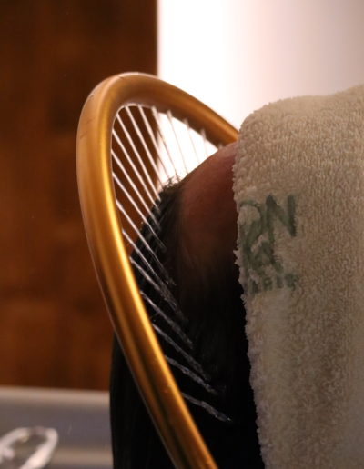 Rituel Headspa et hairspa haut de gamme BellArte institut de beauté et bellarte coiffure massage du cuir chevelu et soins des cheveux